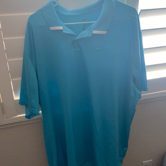 Nike men’s light blue polo